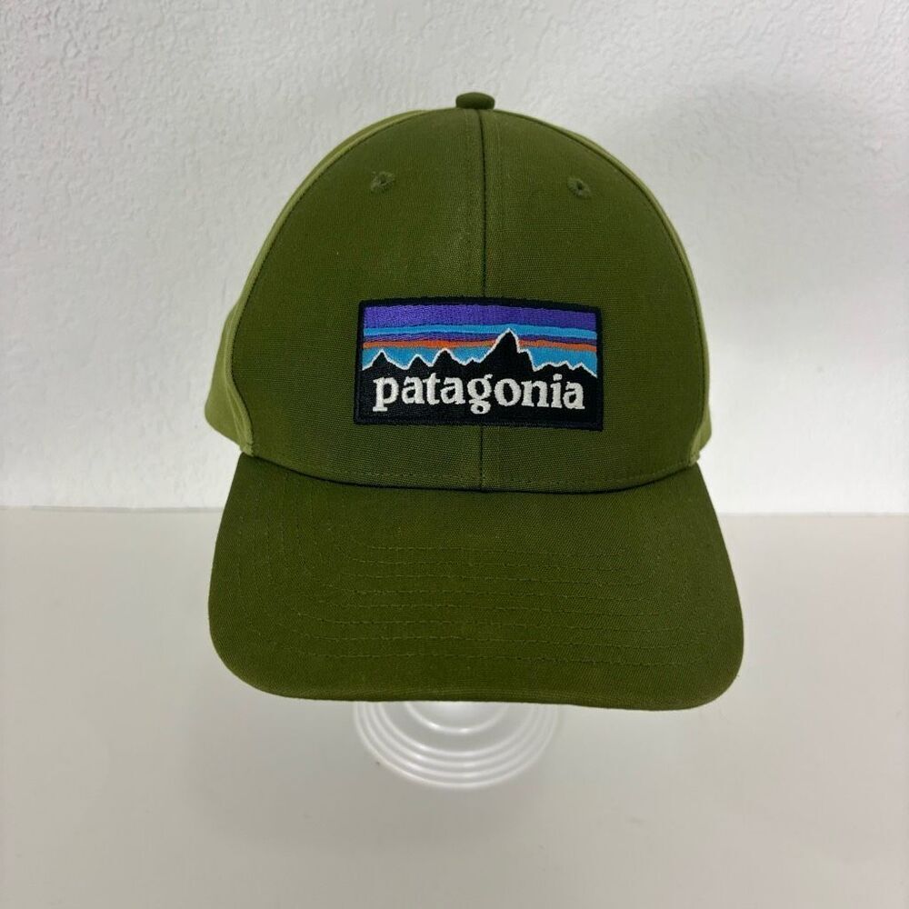 Patagonia Green 100% Cotton Colorblock Logo‎ Hat Adjustable